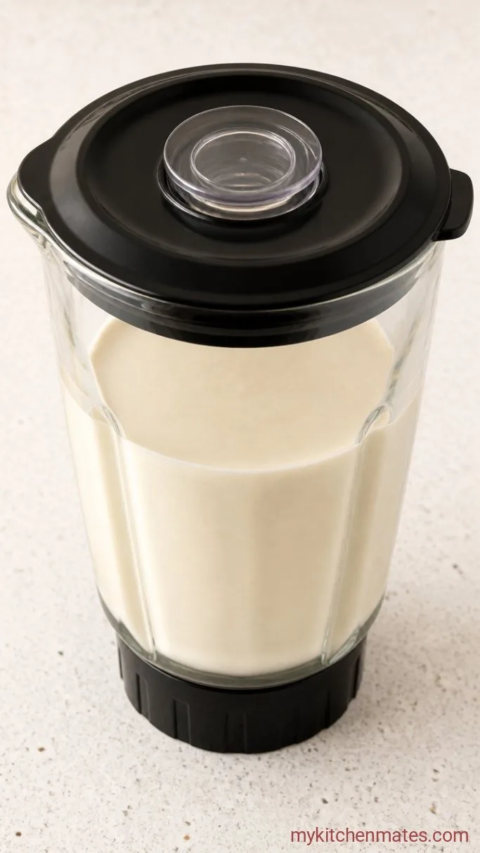 5-Minute Peppermint Candy Milkshake Step 1: Blend the Milkshake Base