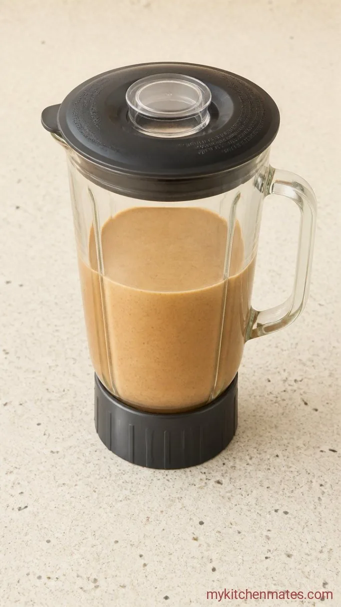5-Minute Biscoff Cookie Milkshake Step 1: Blend the Milkshake