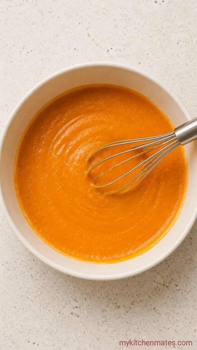 Step 1: Blend the Persimmon Purée with the Sugar and Egg