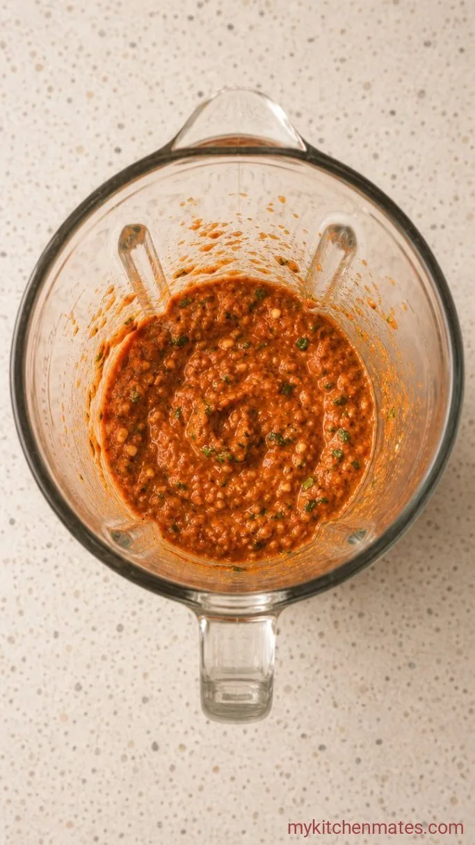 15-Minute Sundried Tomato Pesto Pasta Step 1: Blend the Pesto