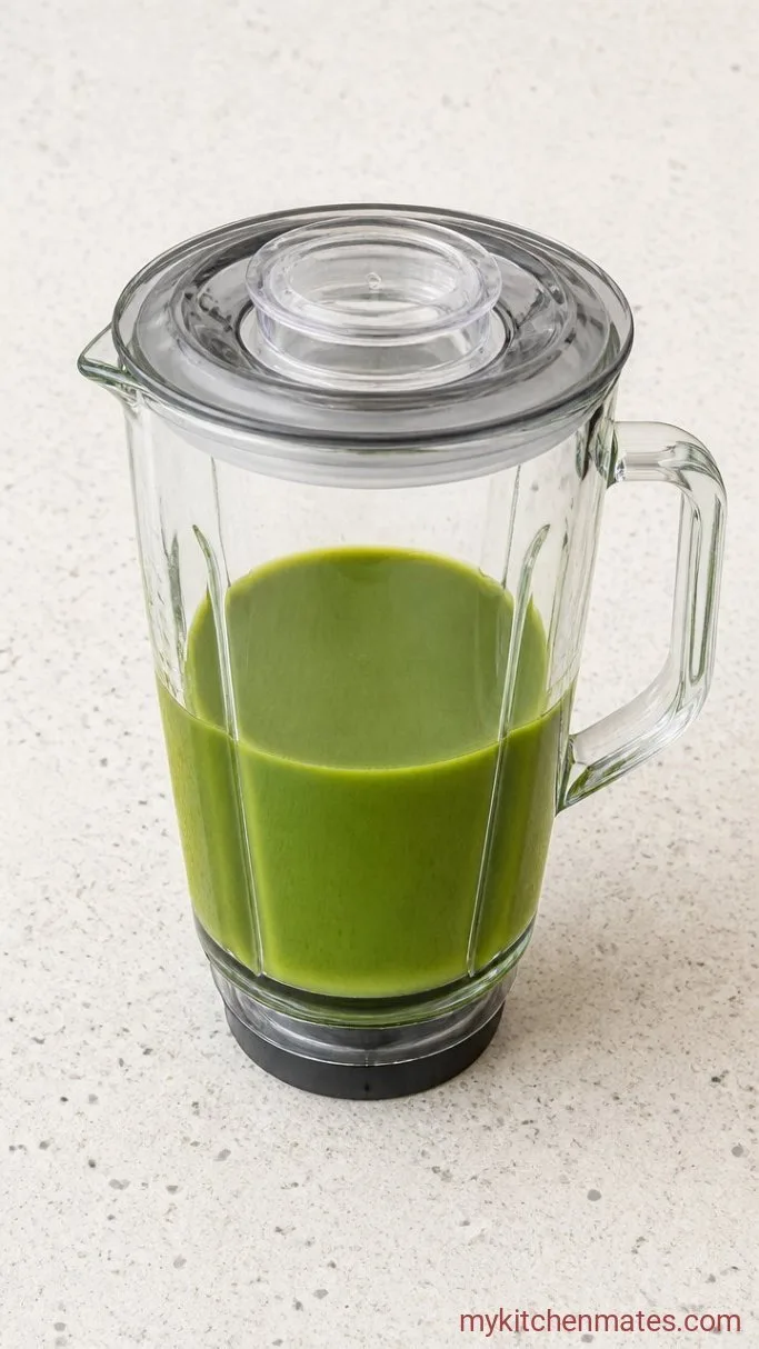 Island Green Smoothie (Tropical Smoothie Cafe Copycat) Step 1: Blend the Spinach and Liquid