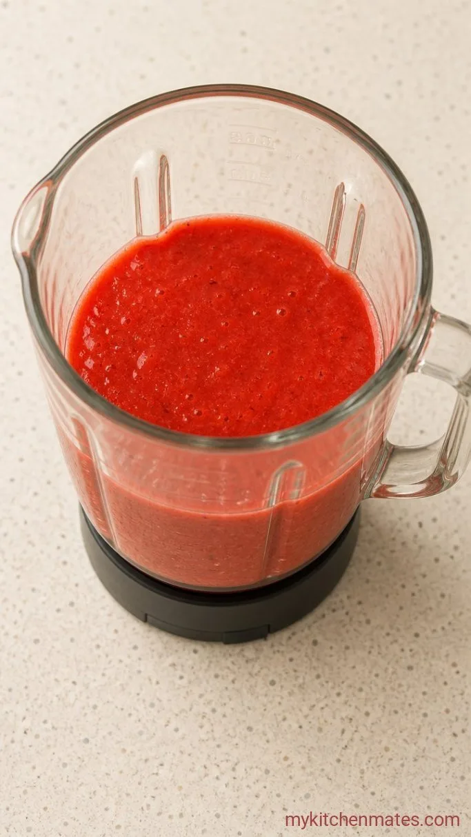 Step 1: Blend the Strawberry Puree