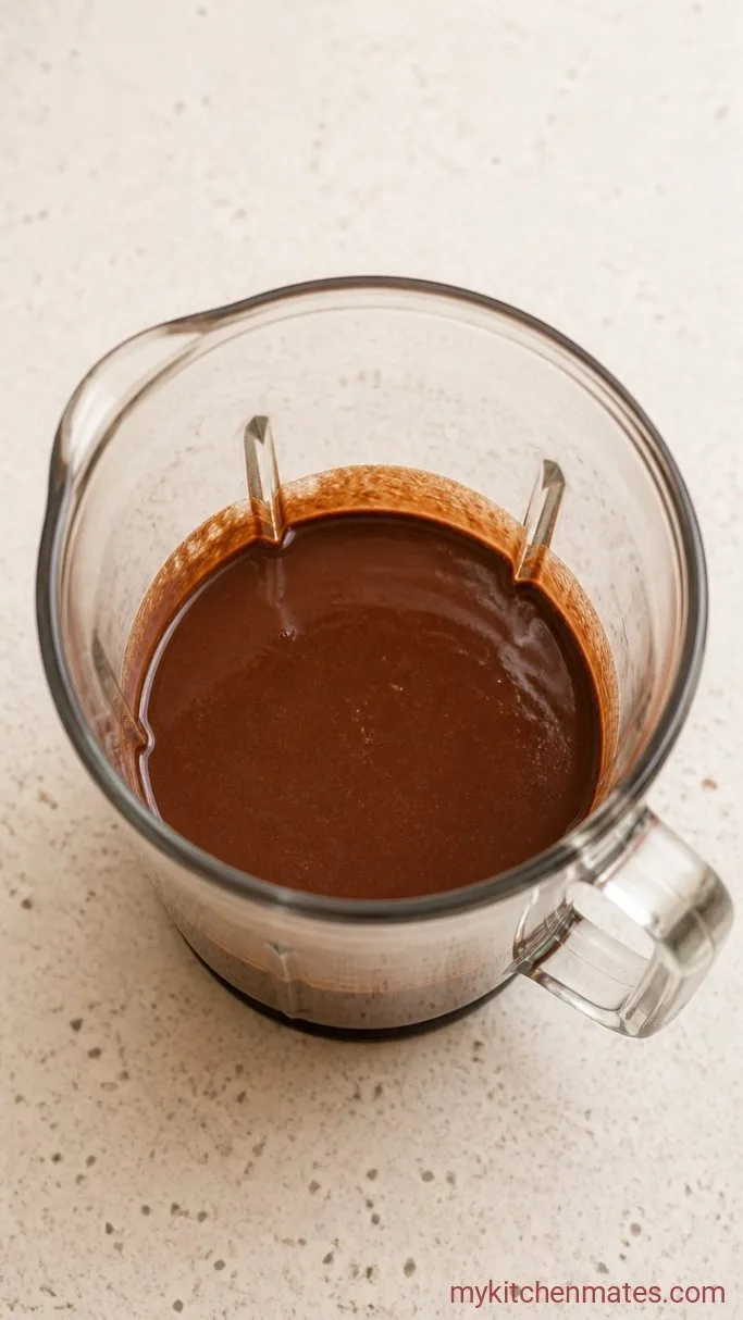 Fudgy Flourless Black Bean Brownies Step 1: Blend the Wet Ingredients