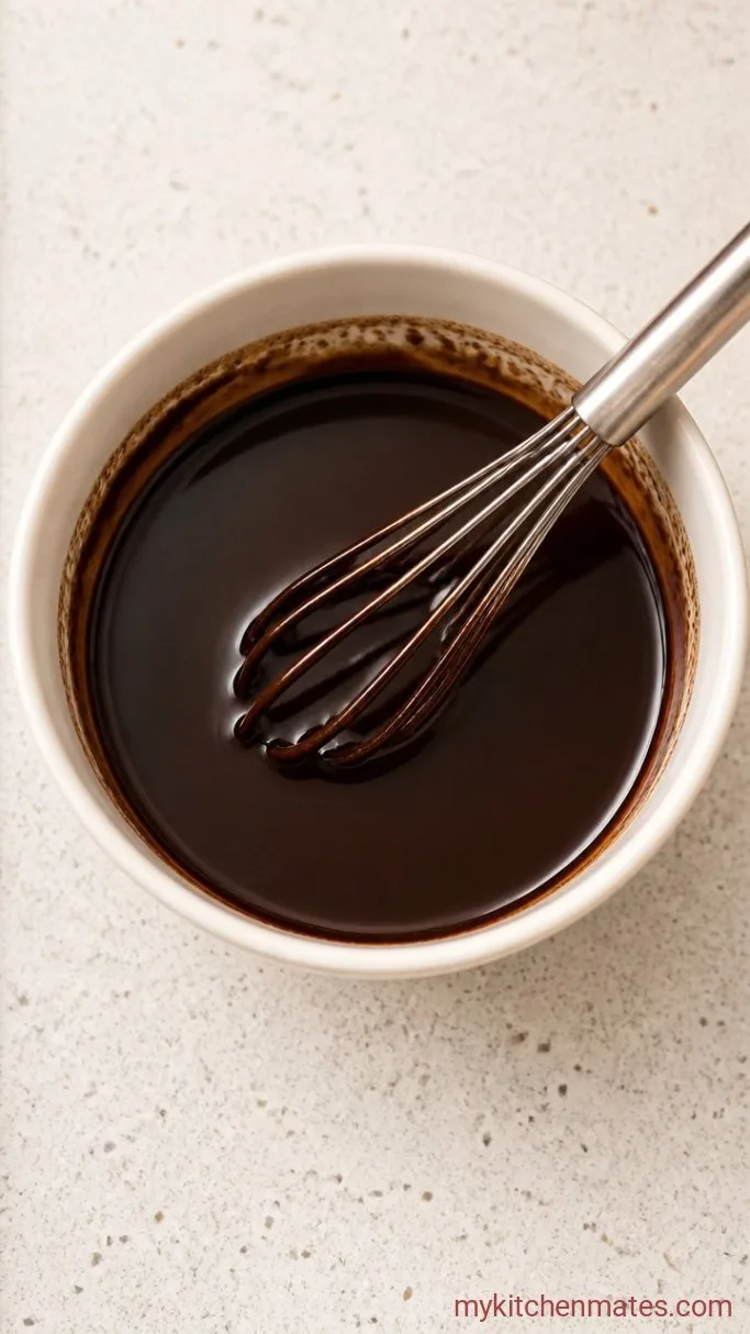 Fudgy Matilda Chocolate Cake with Dark Chocolate Frosting Step 1: Bloom the Cocoa