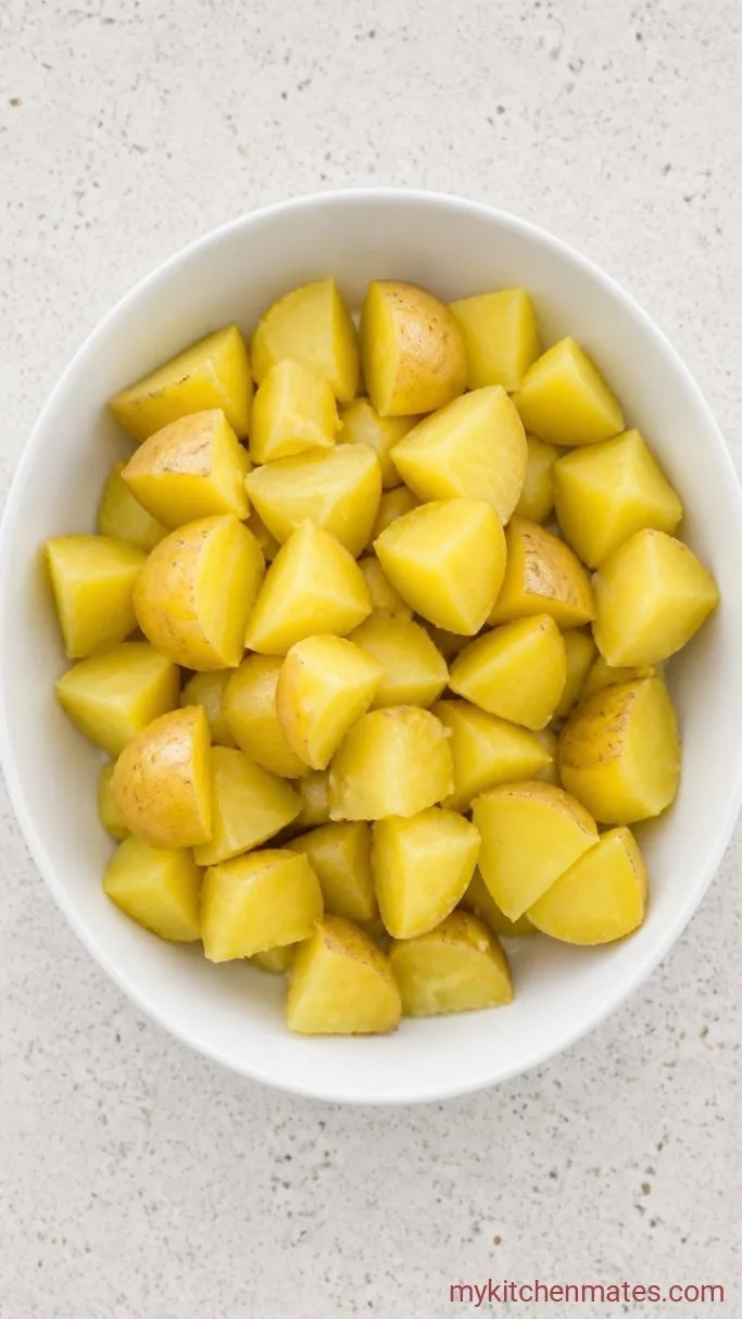 Mexican Street Corn Potato Salad Step 1: Boil and Cool the Potatoes