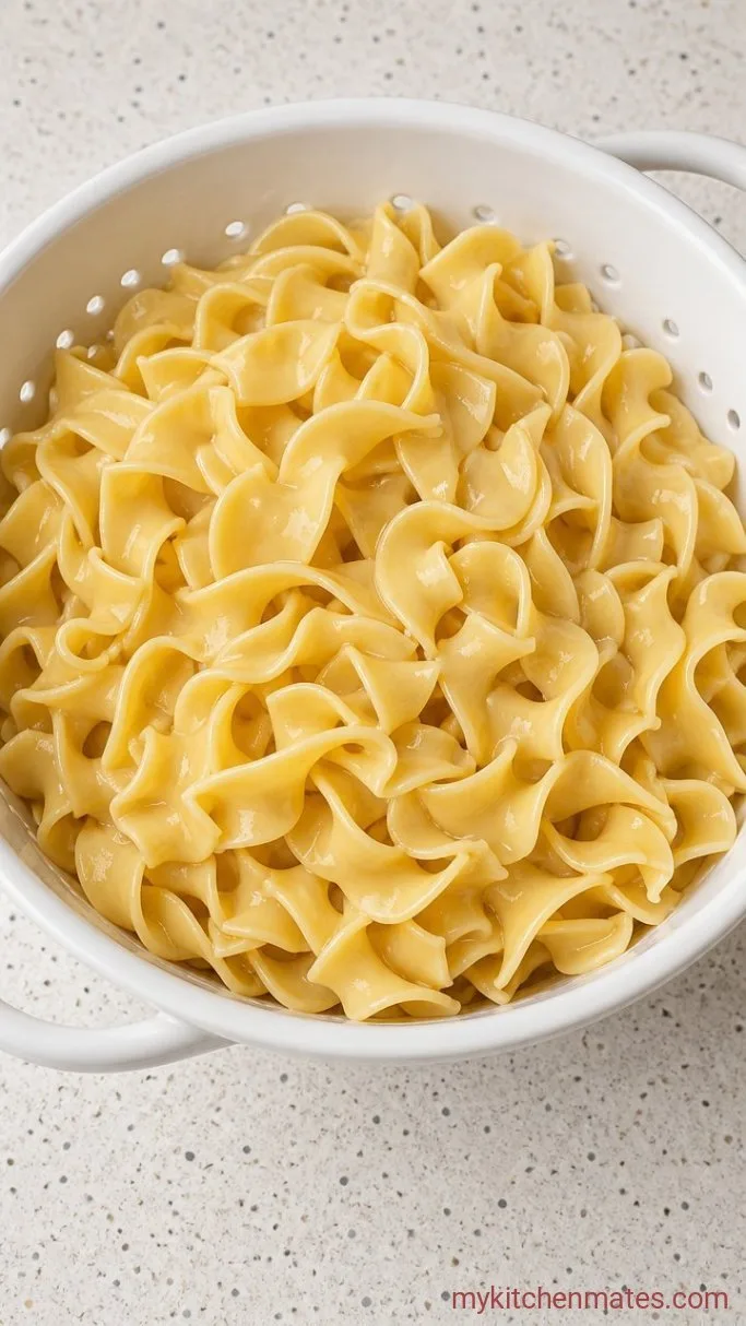 Creamy Turkey Noodle Casserole (No Canned Soup) Step 1: Boil the Egg Noodles
