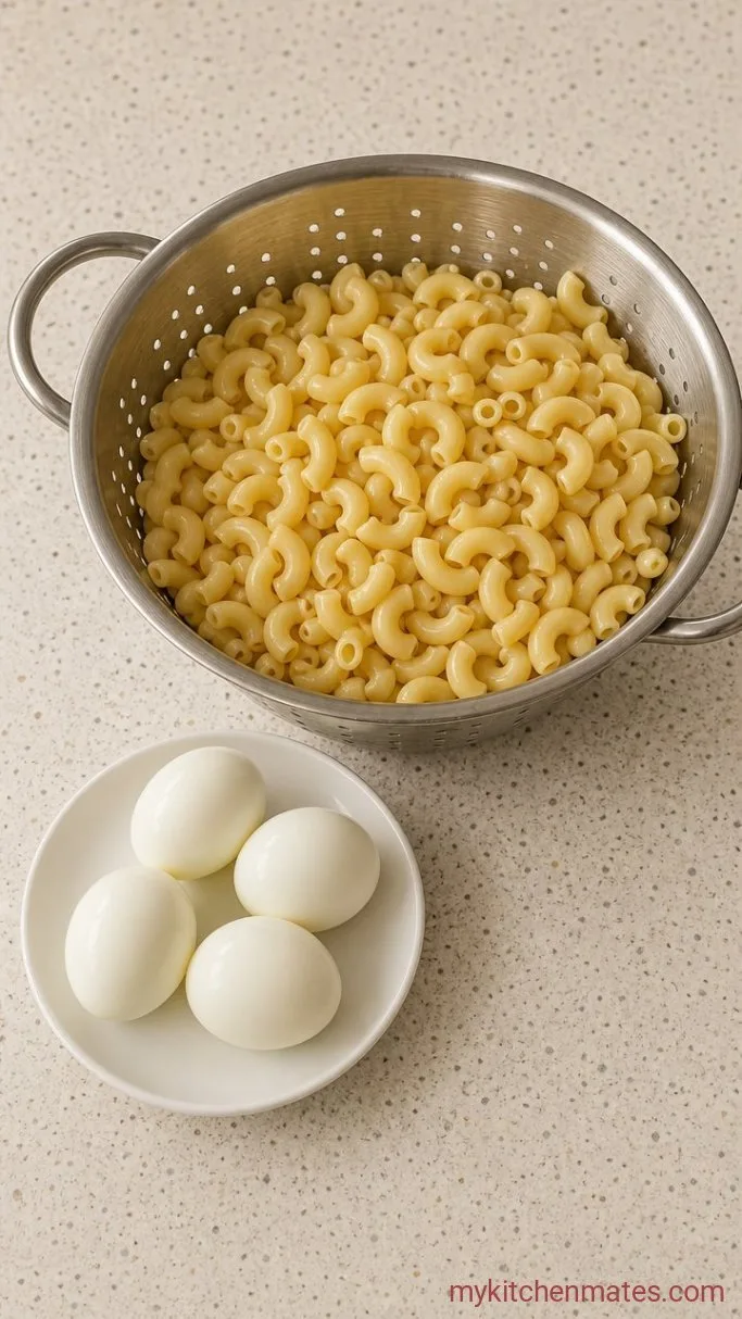 Step 1: Boil the Eggs and Cook the Macaroni