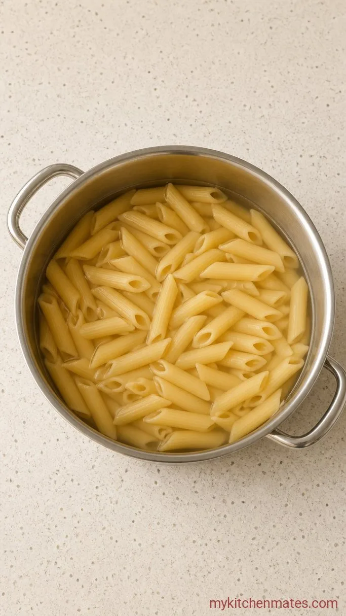 30-Minute Ground Turkey Alfredo Pasta Step 1: Boil the Pasta