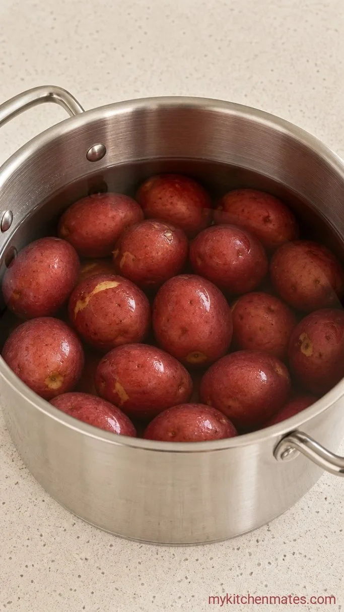 Creamy Jalapeno Popper Potato Salad Step 1: Boil the Potatoes