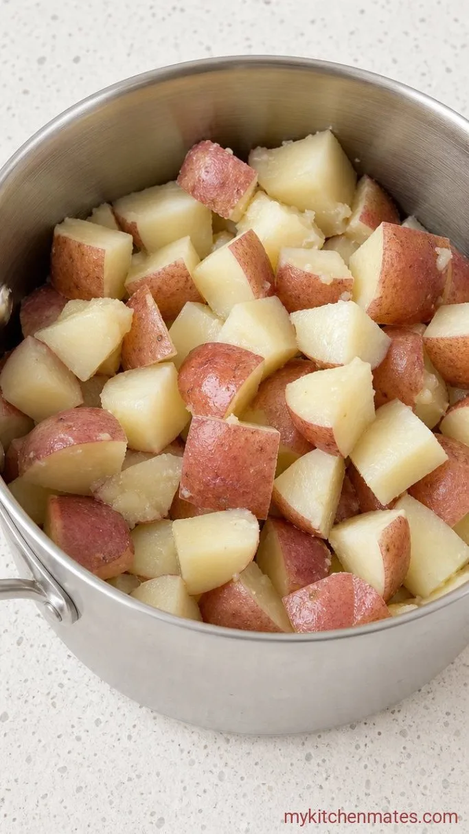 Creamy, Smoky Steakhouse Potato Salad Step 1: Boil the Potatoes