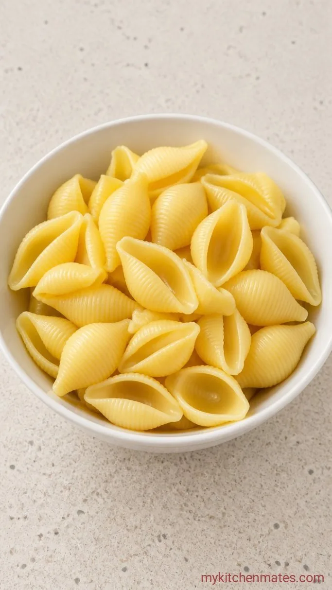 Creamy Spinach and Ricotta Stuffed Shells Step 1: Boil the Shells