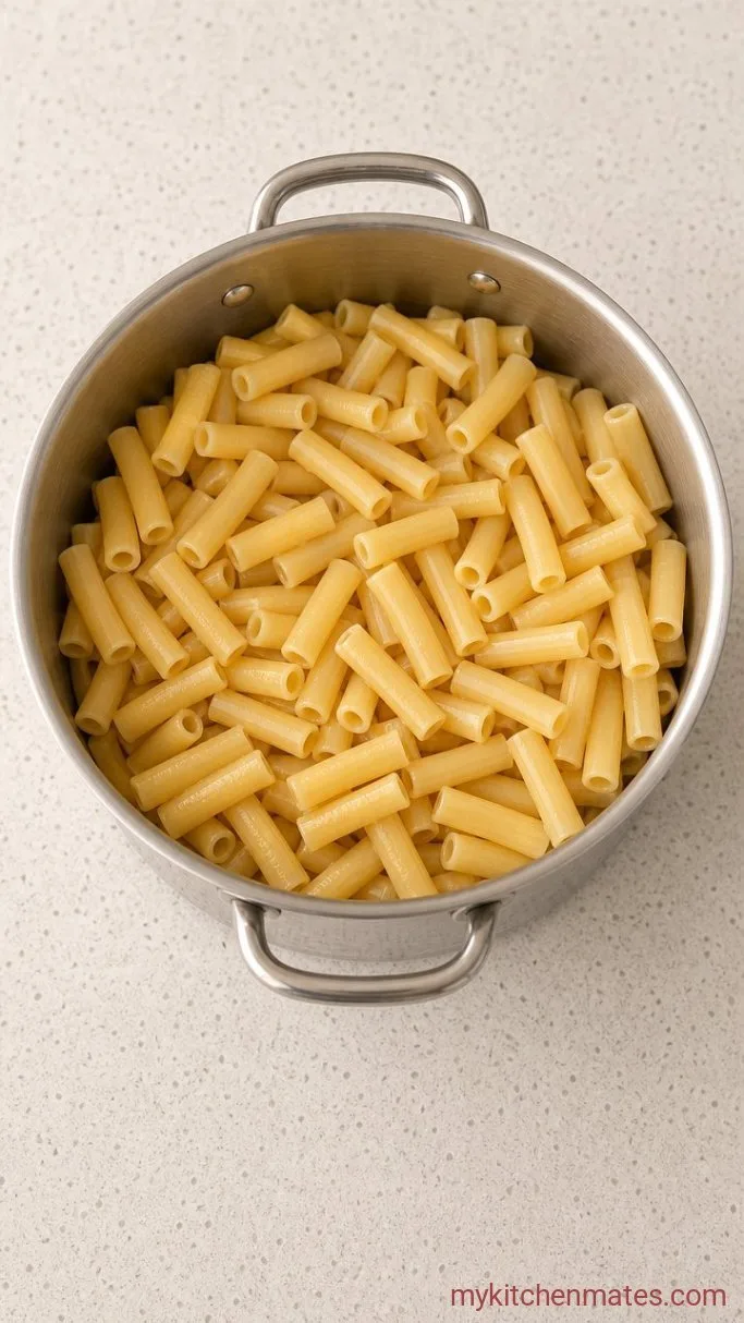 Baked Ziti with Cottage Cheese (No Ricotta Needed) Step 1: Boil the Ziti