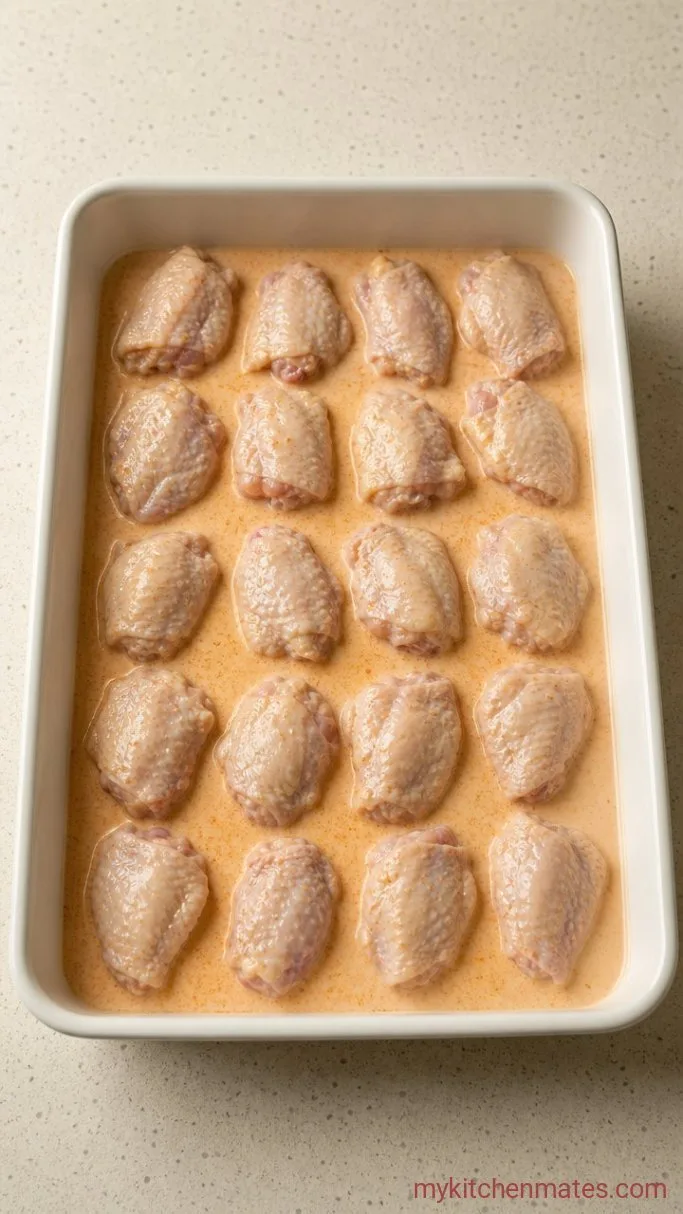 Crispy Buttermilk Fried Chicken Wings Step 1: Brine the Wings