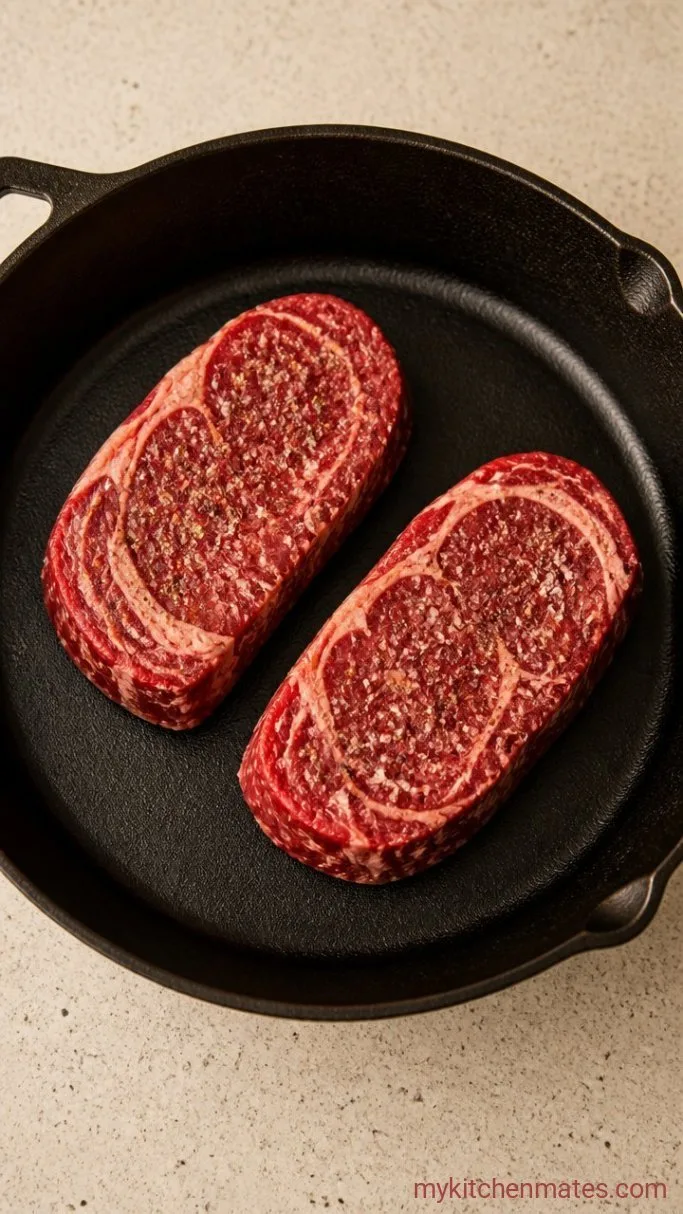 Cast Iron Steak with Garlic Butter (No Oven, All Stovetop) Step 1: Bring the Steaks to Room Temperature and Season