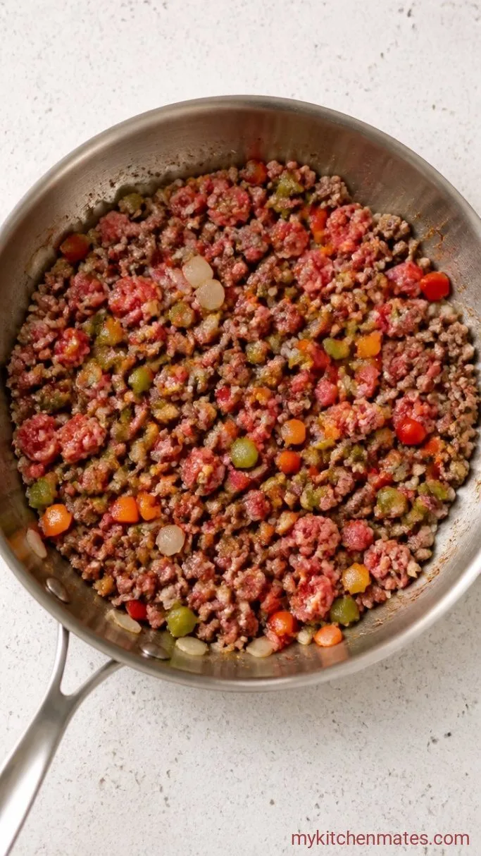 Step 1: Brown the Beef and Aromatics