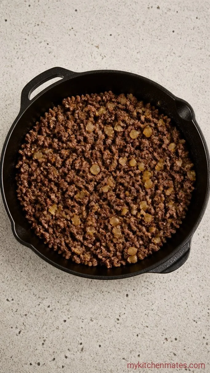 Step 1: Brown the Beef and Onion