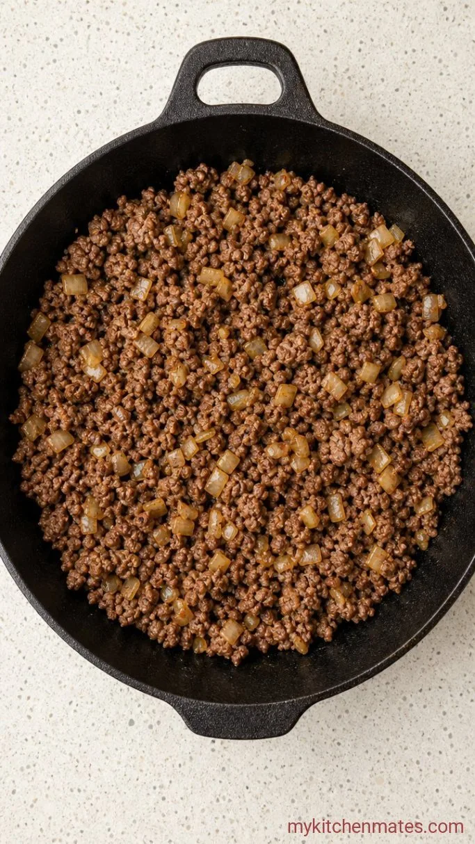 Step 1: Brown the Beef and Onion