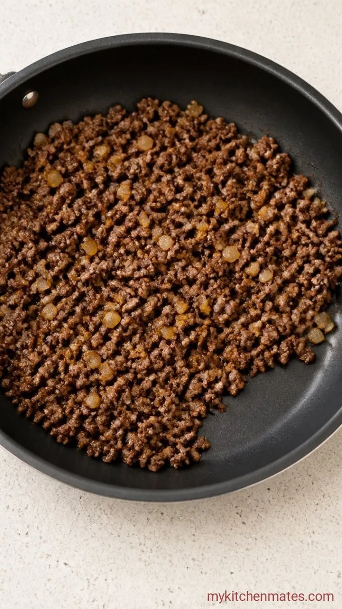 Step 1: Brown the Beef and Onion