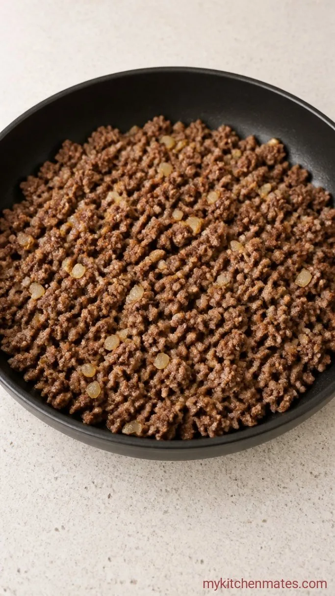 Step 1: Brown the Beef and Onion