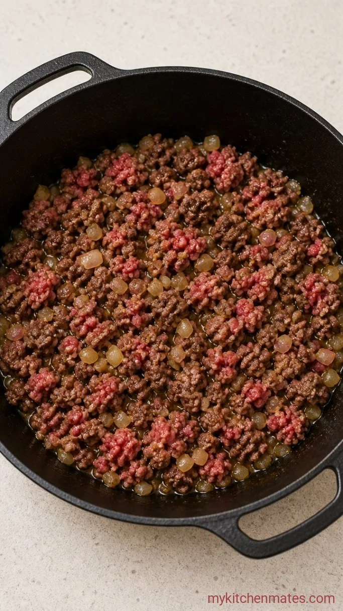 One-Pot Taco Chili (Ready in 30 Minutes) Step 1: Brown the Beef and Onion