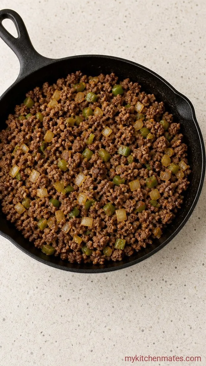 Step 1: Brown the Beef and Veggies