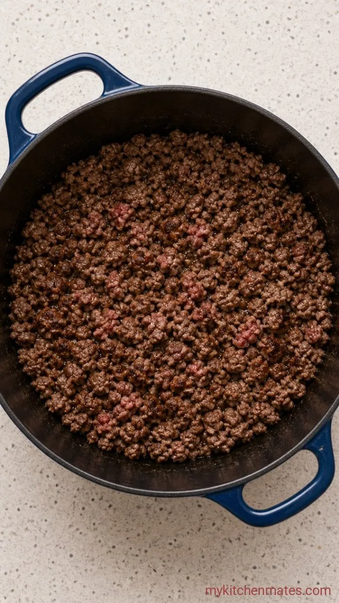 Step 1: Brown the Beef