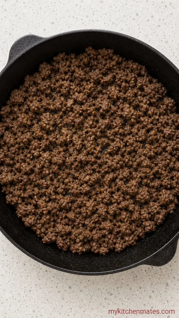 Creamy 5-Ingredient Taco Dip with Ground Beef Step 1: Brown the Beef