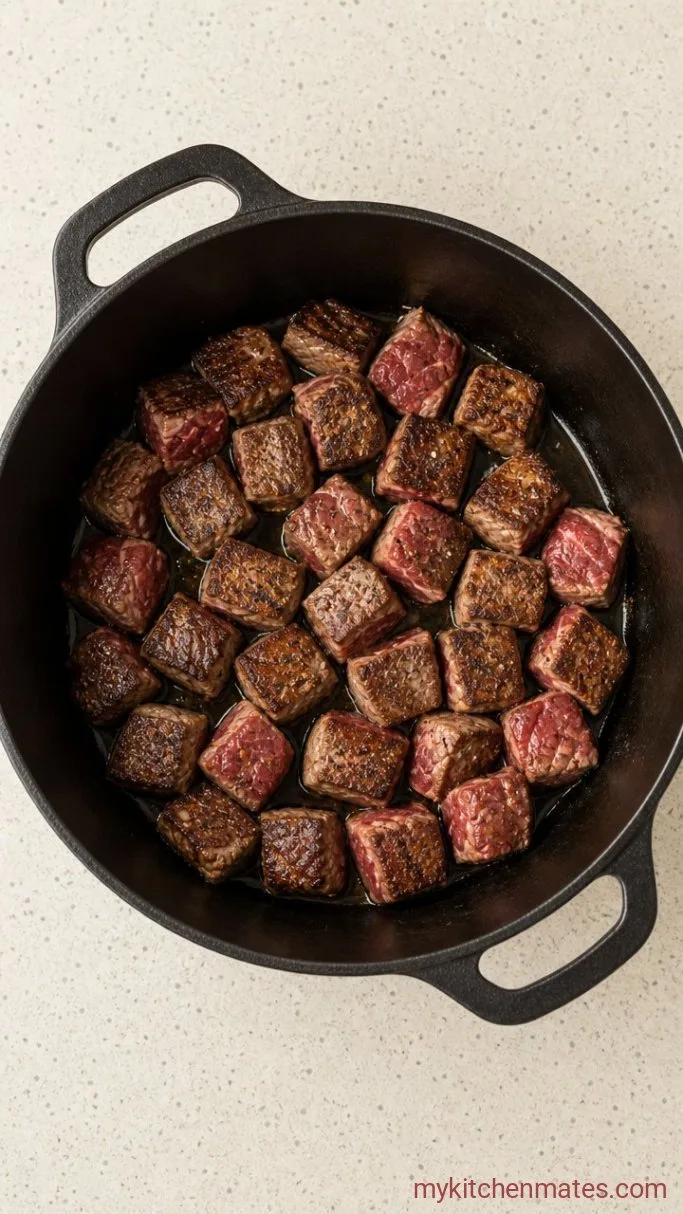 Dutch Oven Beef Stew (Oven-Braised for Fall-Apart Beef) Step 1: Brown the Beef
