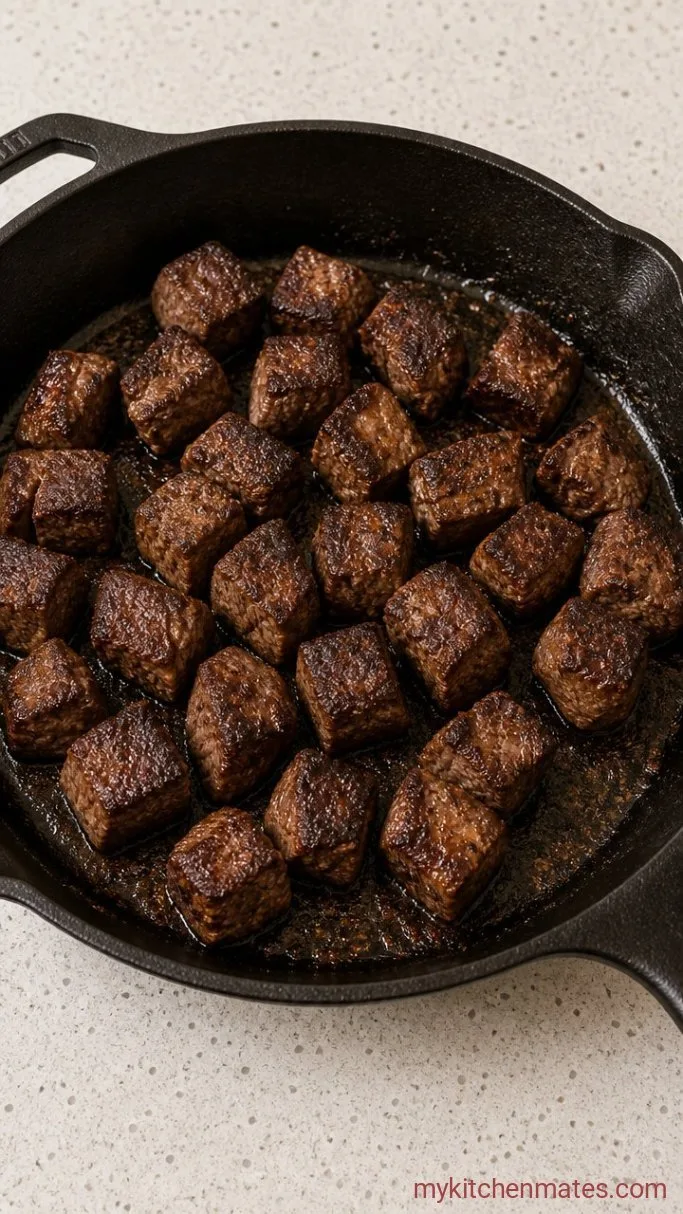 Hearty Crockpot Beef Vegetable Soup Step 1: Brown the Beef