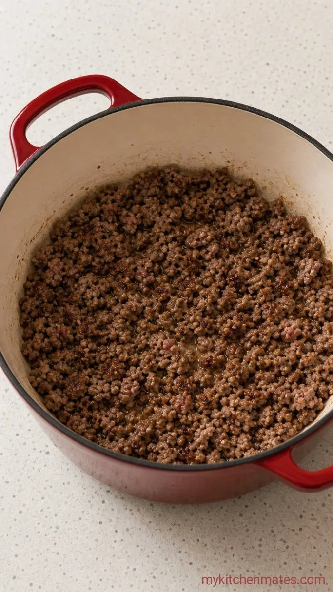 Step 1: Brown the Beef