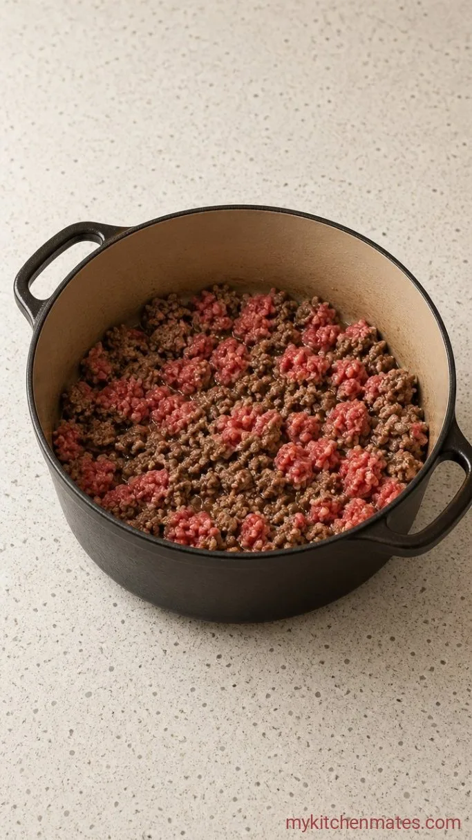 Step 1: Brown the Beef