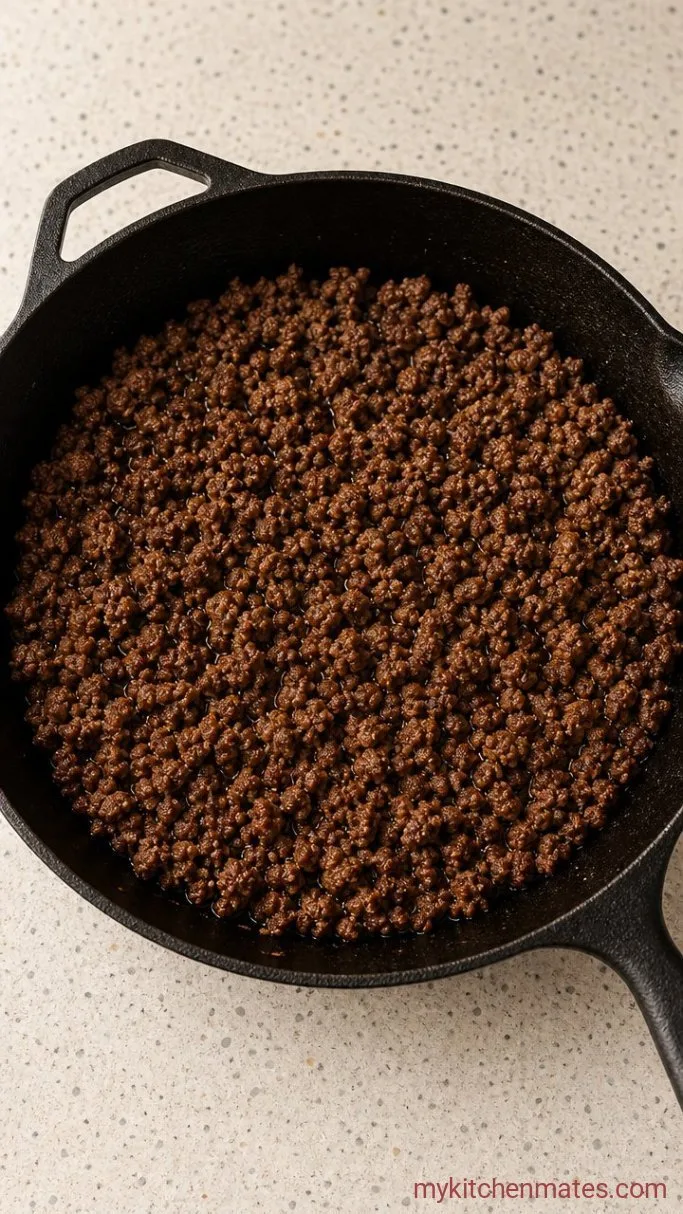 30-Minute One-Pot Ground Beef Mac and Cheese Step 1: Brown the Beef