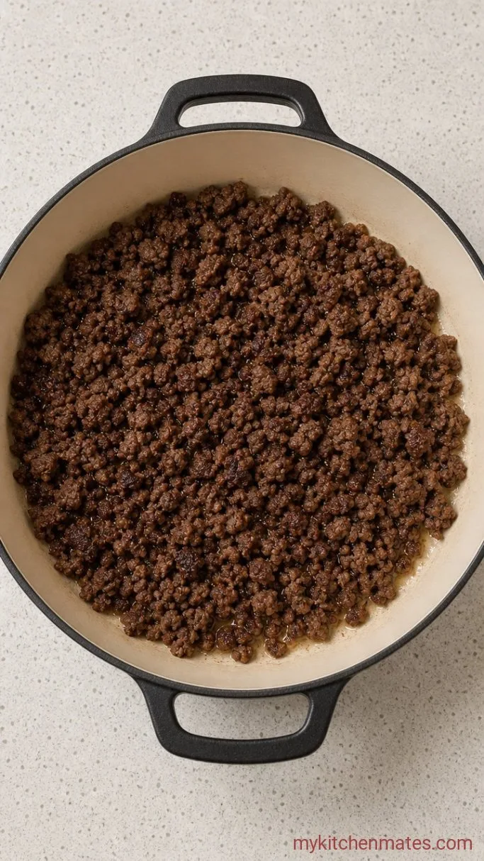 Hearty 30-Minute Low Carb Taco Soup Step 1: Brown the Beef