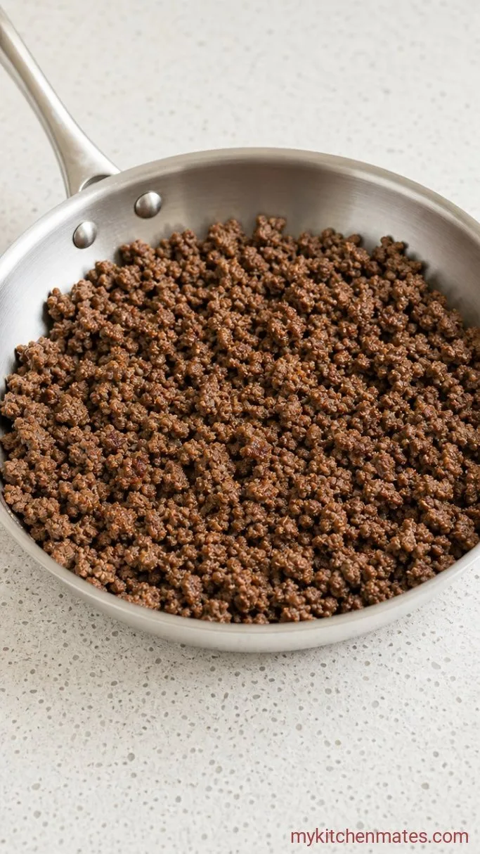 20-Minute Big Mac Burger Bowl Step 1: Brown the Beef
