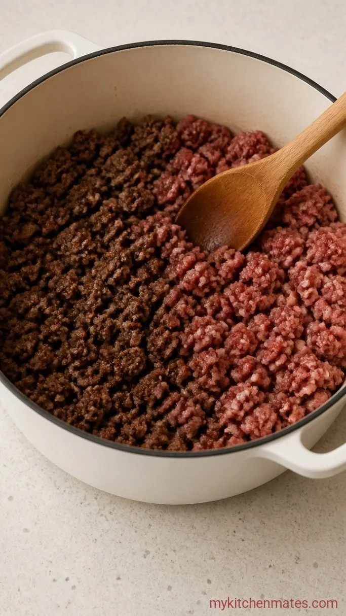 Step 1: Brown the Beef