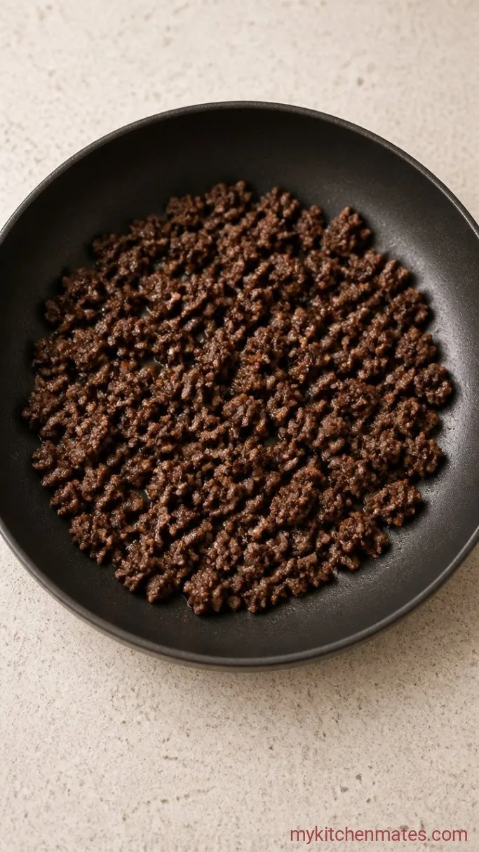 Family-Favorite Mexican Lasagna with Tortillas Step 1: Brown the Beef
