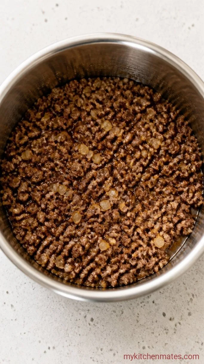 40-Minute Instant Pot Lasagna Step 1: Brown the Beef