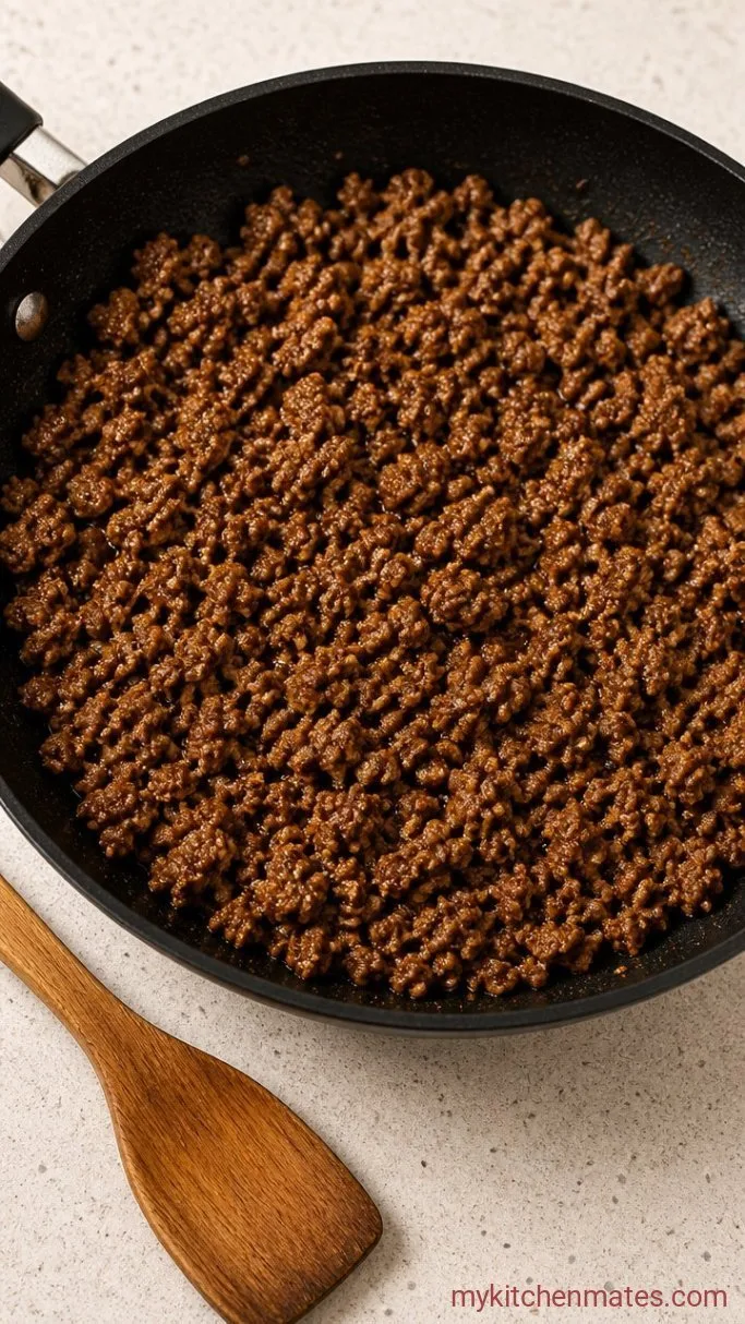Copycat Crunchwrap Supreme (Better Than Taco Bell) Step 1: Brown the Beef
