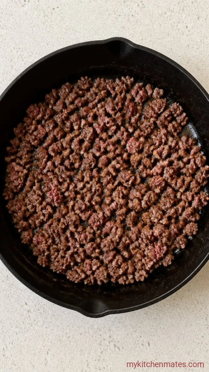 Easy Creamy Beef Nacho Dip (Ready in 15 Minutes) Step 1: Brown the Beef