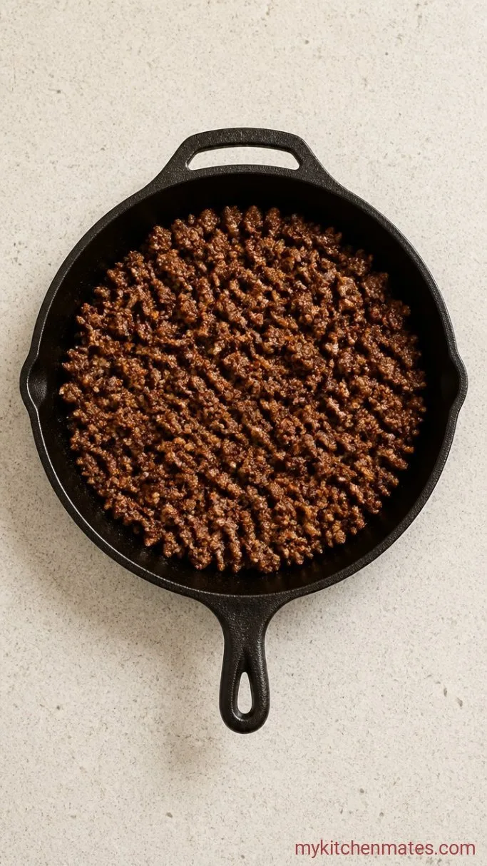 30-Minute Loaded Nachos for Game Day Step 1: Brown the Beef