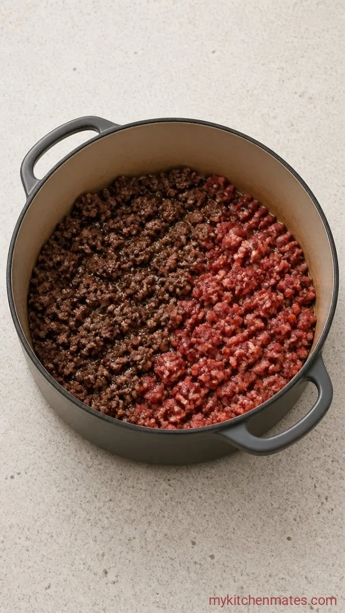 Step 1: Brown the Beef