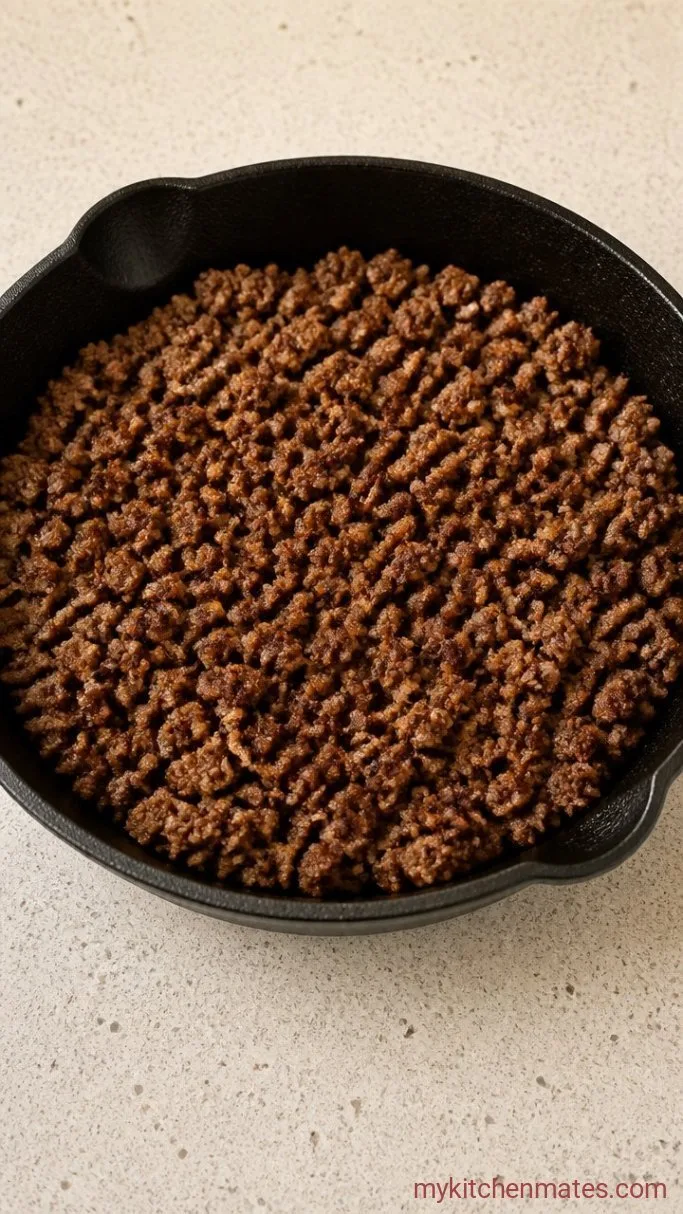 15-Minute Low Carb Big Mac Bowl Step 1: Brown the Beef