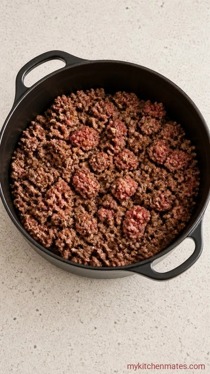 Step 1: Brown the Beef