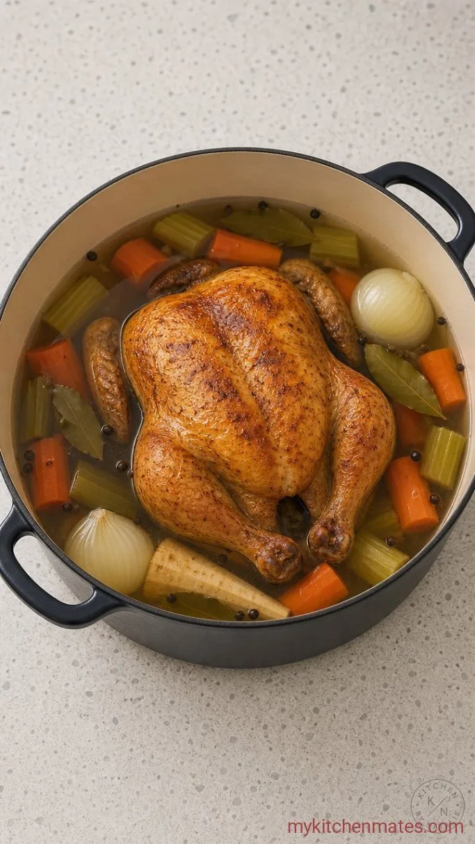 Step 1: Brown the Chicken and Start the Broth