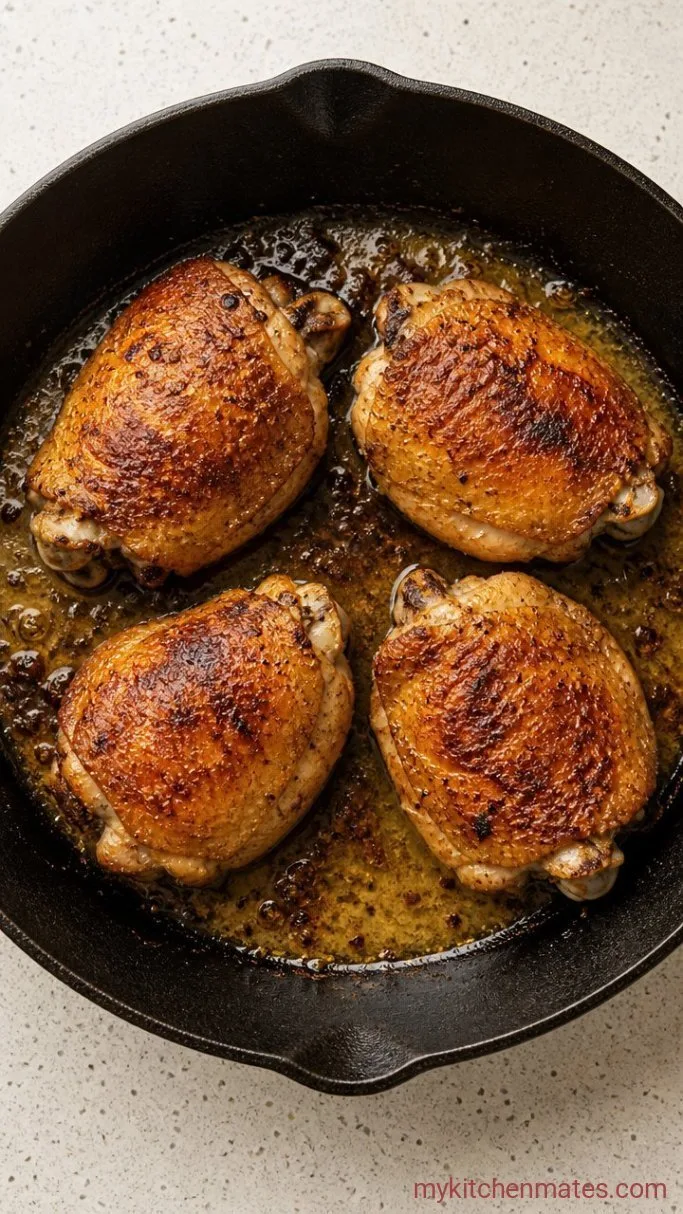 One-Pot Creamy Mushroom Chicken Thighs Step 1: Brown the Chicken Thighs