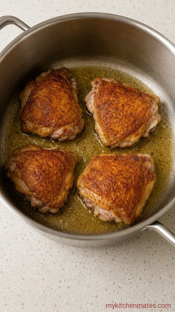 Weeknight Chicken Vegetable Soup Step 1: Brown the Chicken
