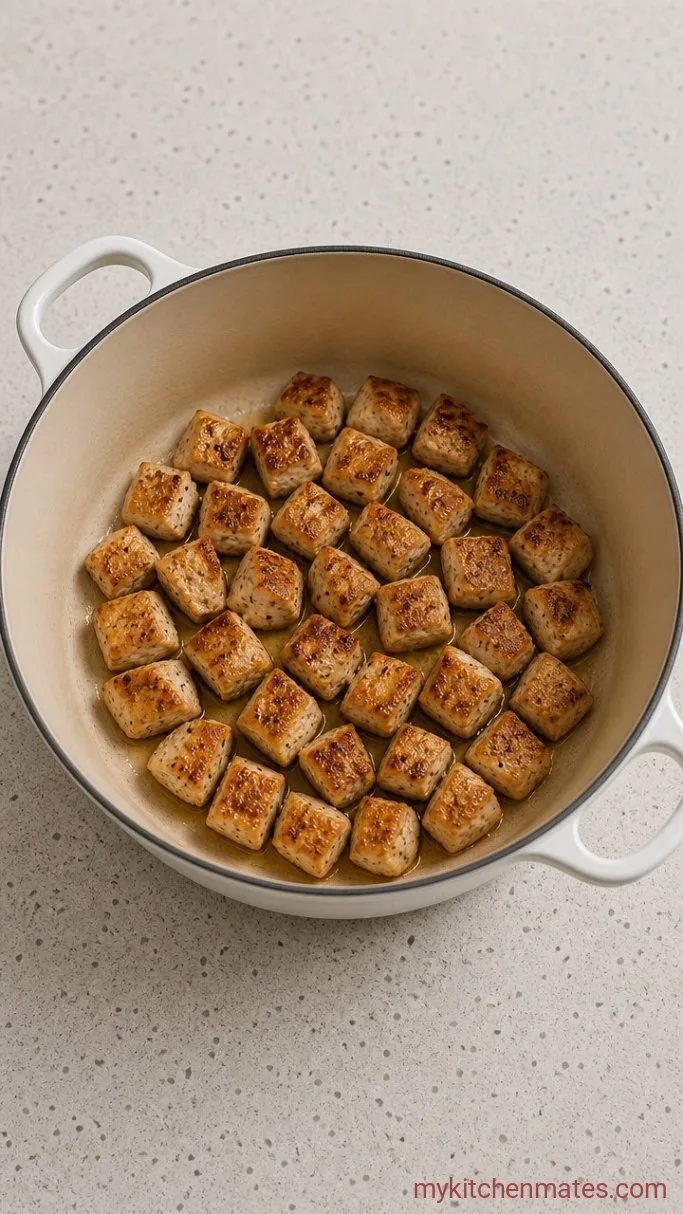 30-Minute Creamy Chicken Parmesan Soup Step 1: Brown the Chicken