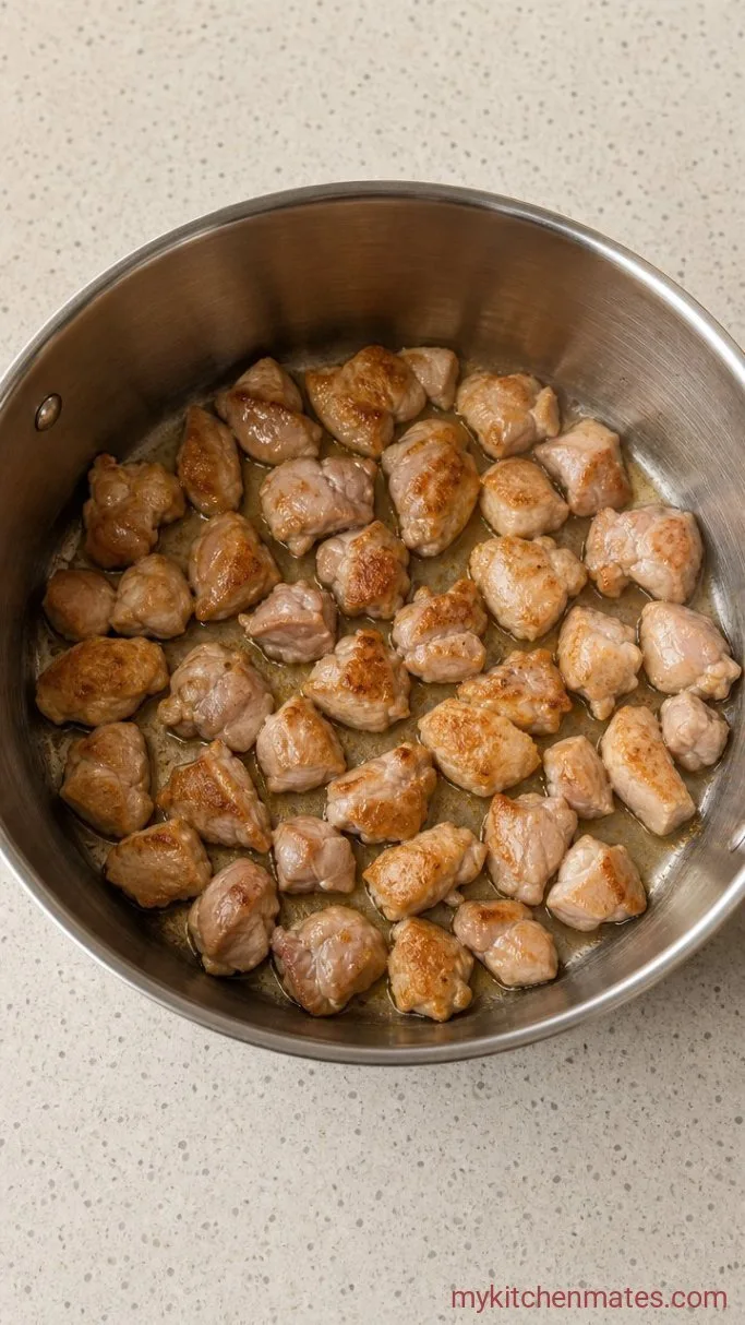 30-Minute Chicken Cabbage Soup Step 1: Brown the Chicken
