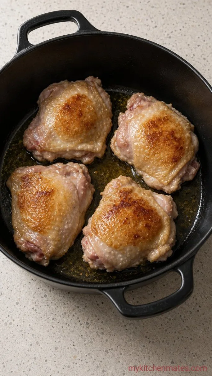 Sicilian Chicken Soup with Olives & Capers Step 1: Brown the Chicken