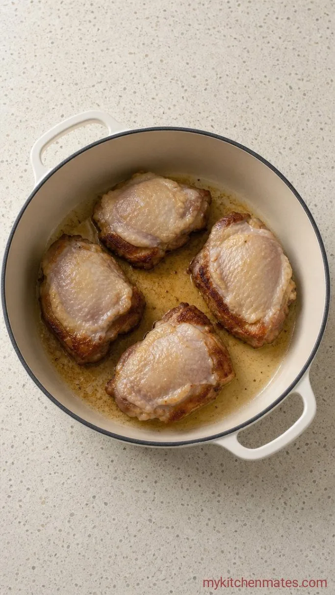 Hearty Cuban Chicken Soup with Lime, Cumin, and Corn Step 1: Brown the Chicken